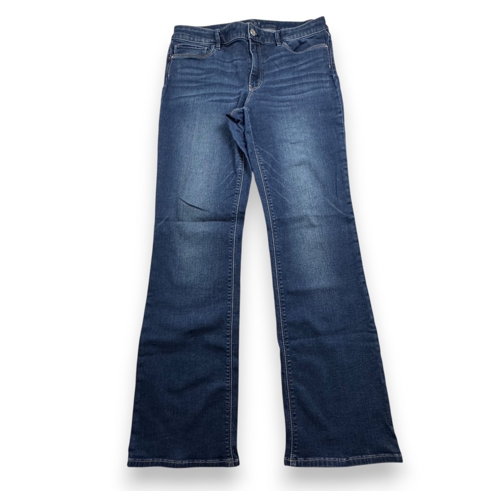 White House Black Market The Boot Mid-Rise Bootcut Jeans Dark Wash Women 12
